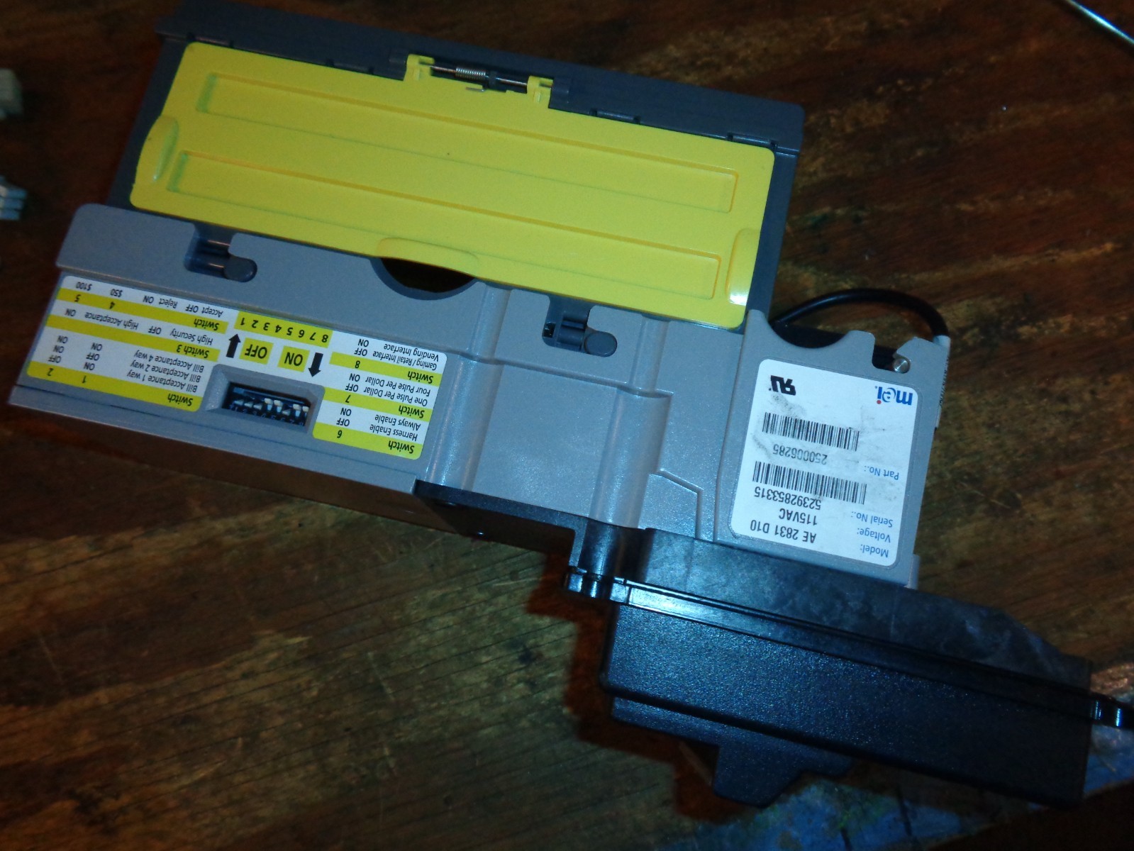 Mars MEI AE 2831 Bill Acceptor $1 - $100 Fresh Rebuild By MEI Certified Techs