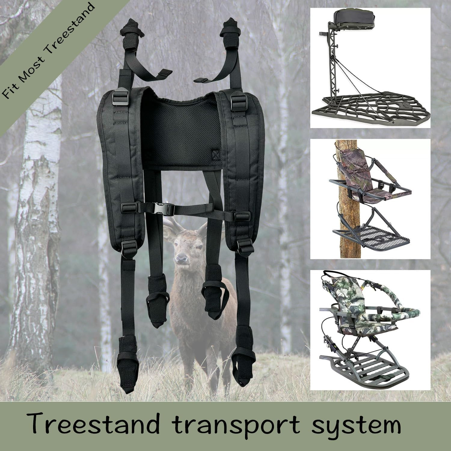 Tree Stand Backpack Straps Treestand Transport System Lightweight Universal Clim