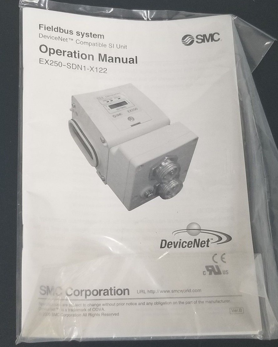 NEW OPERATION MANUAL FOR SMC EX250-SDN1-X122 DEVICENET SERIAL INTERFACE UNIT