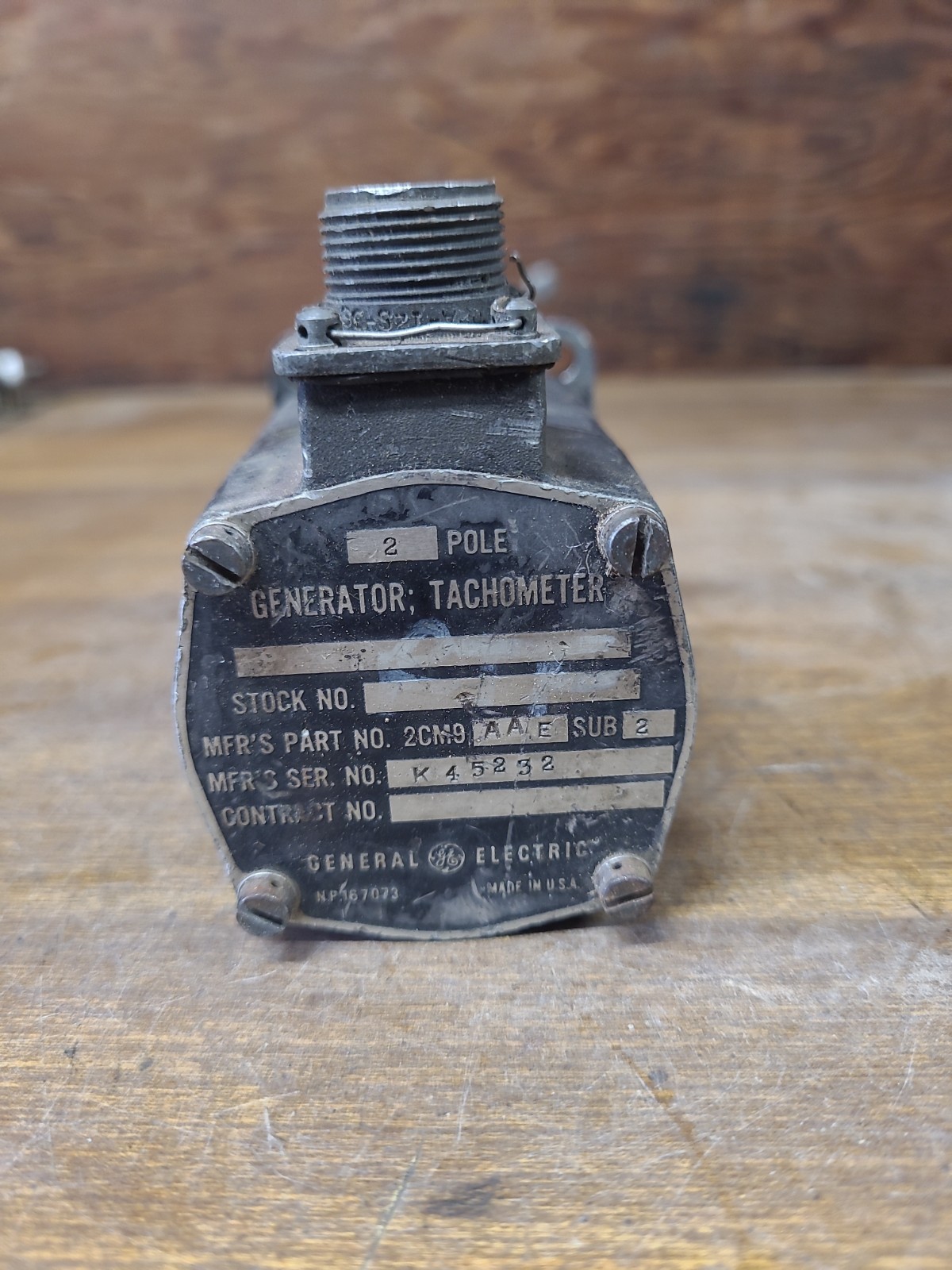 General Electric Tachometer Generator 2CM9 AAE