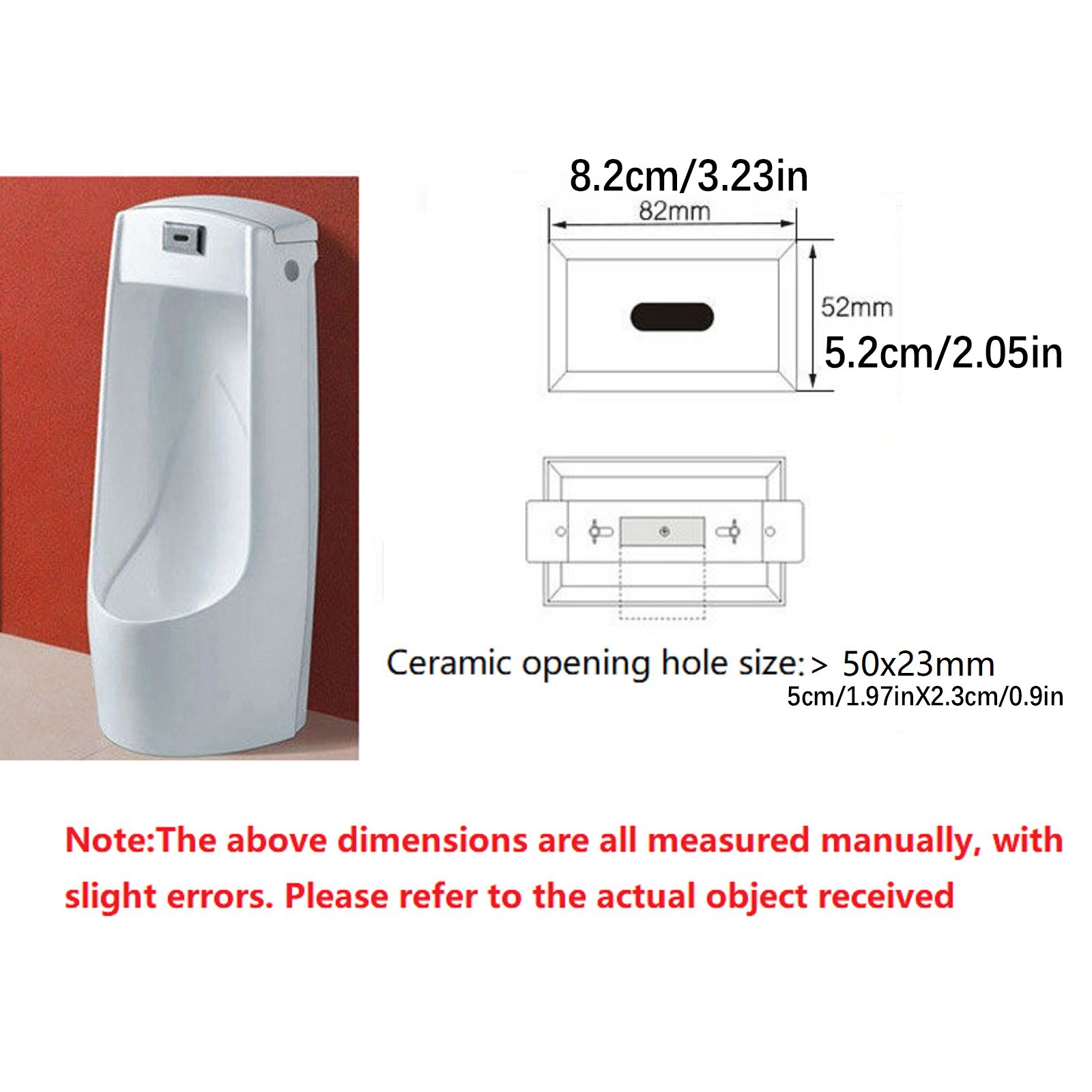 Automatic Sensor Standing Urinal Flush Valve Bathroom Electromagnetic Flusher