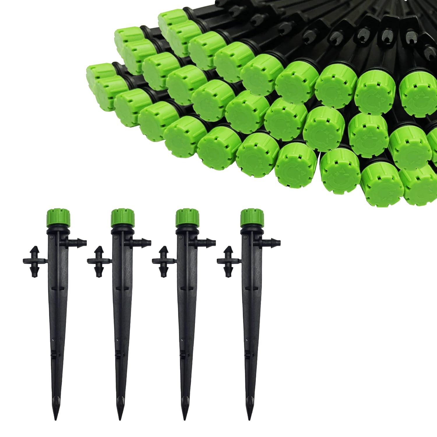 BEADNOVA Irrigation Drippers 50Pcs Drip Emitters for 1/4 Inch Irrigation Sprinkl