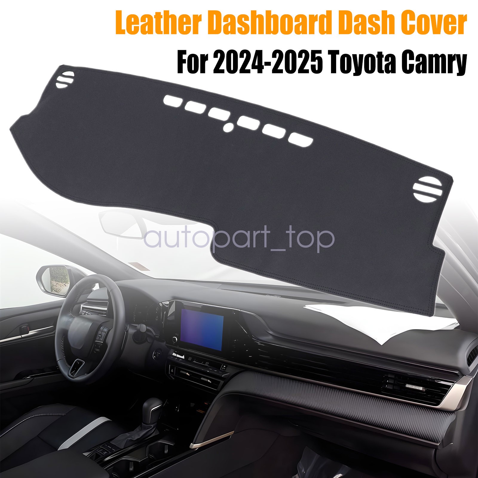 Leather Dashboard Dash Cover Dashmat Mat Carpet For 2024-2025 Toyota Camry