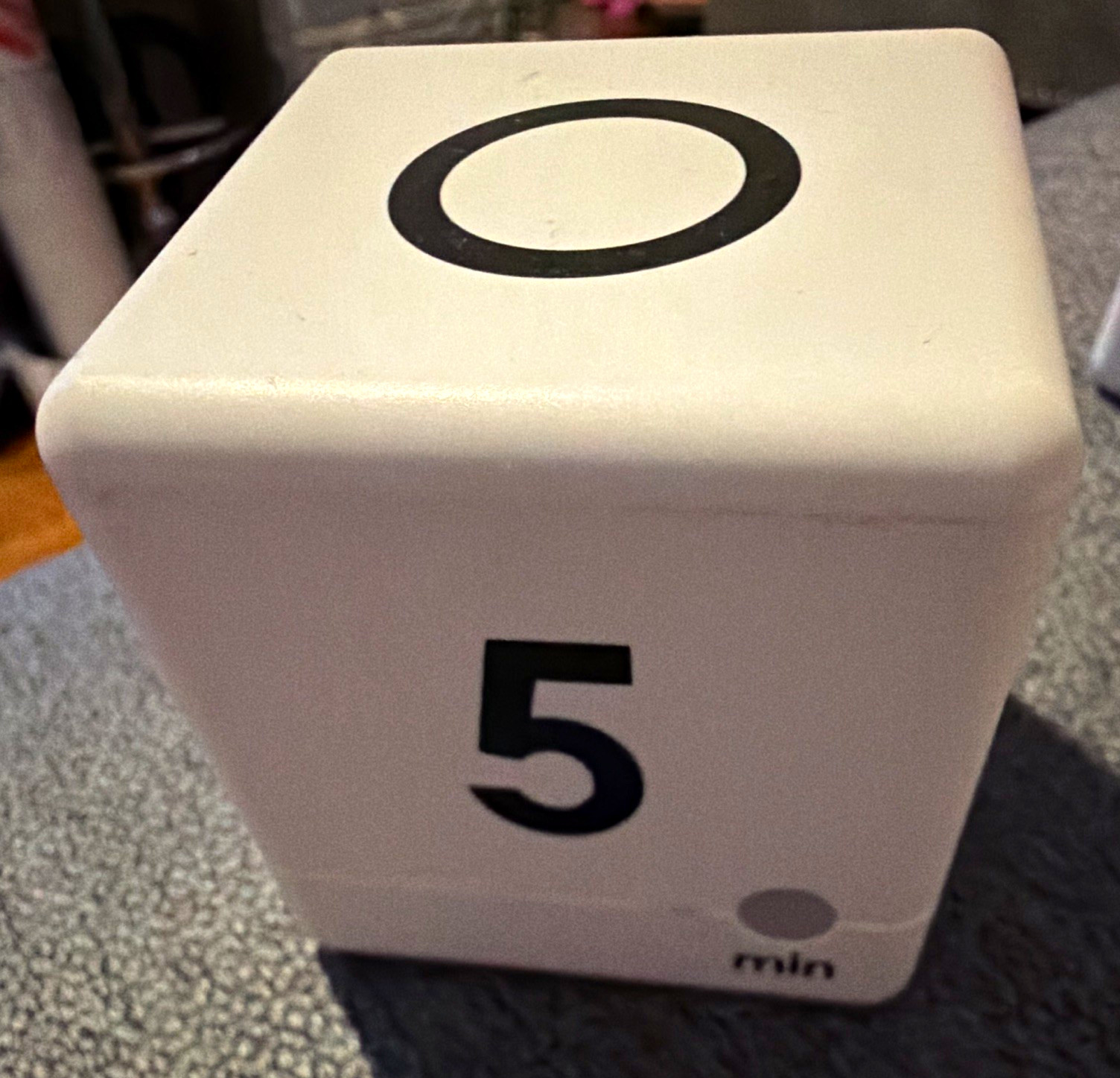 1 White Digital Cube Kitchen Timer Countdown, Modern Plastic, Model BBB82431