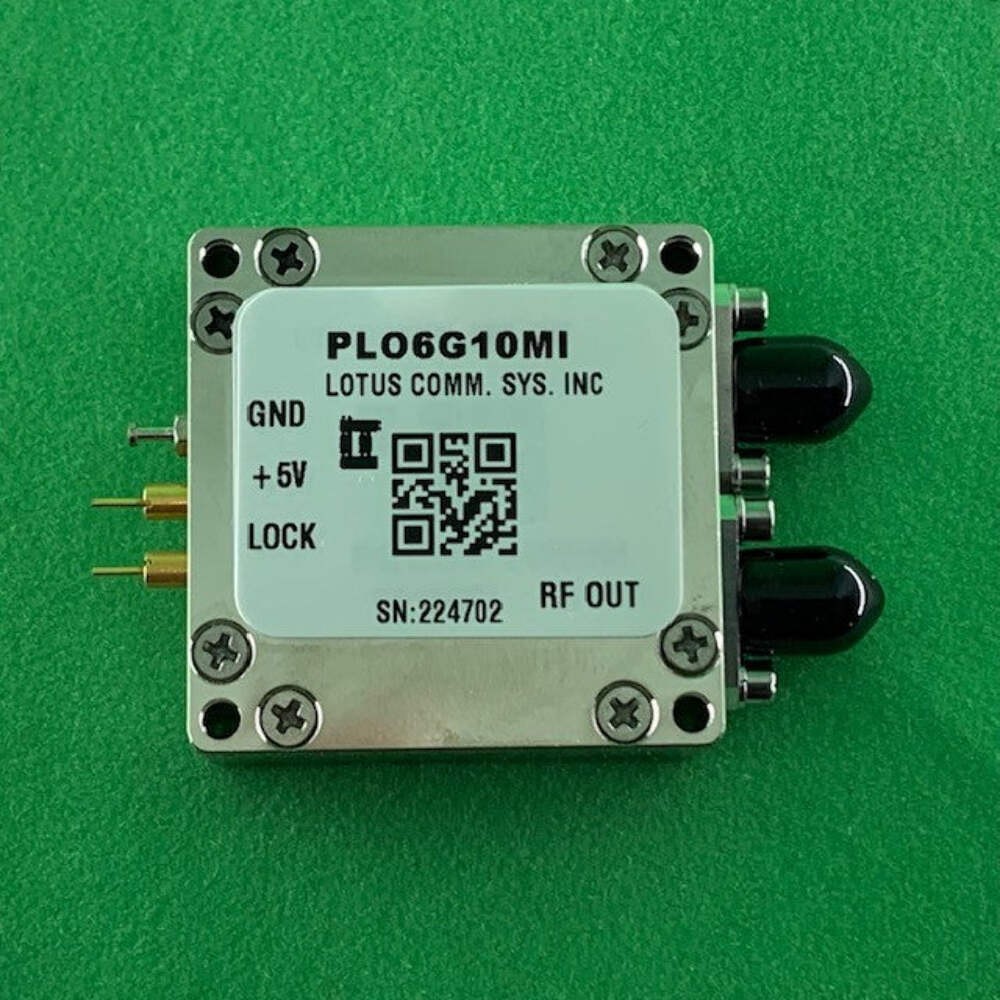 6 GHz Phase Locked Oscillator 10 MHz Internal Ref. Phase Noise -90 dBc/Hz, SMA
