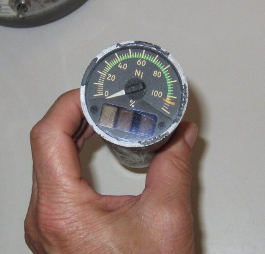 AIRCRAFT GAUGE N1 PERCENT INDICATOR P/N 224-907-001 USED GULL AIRBORNE