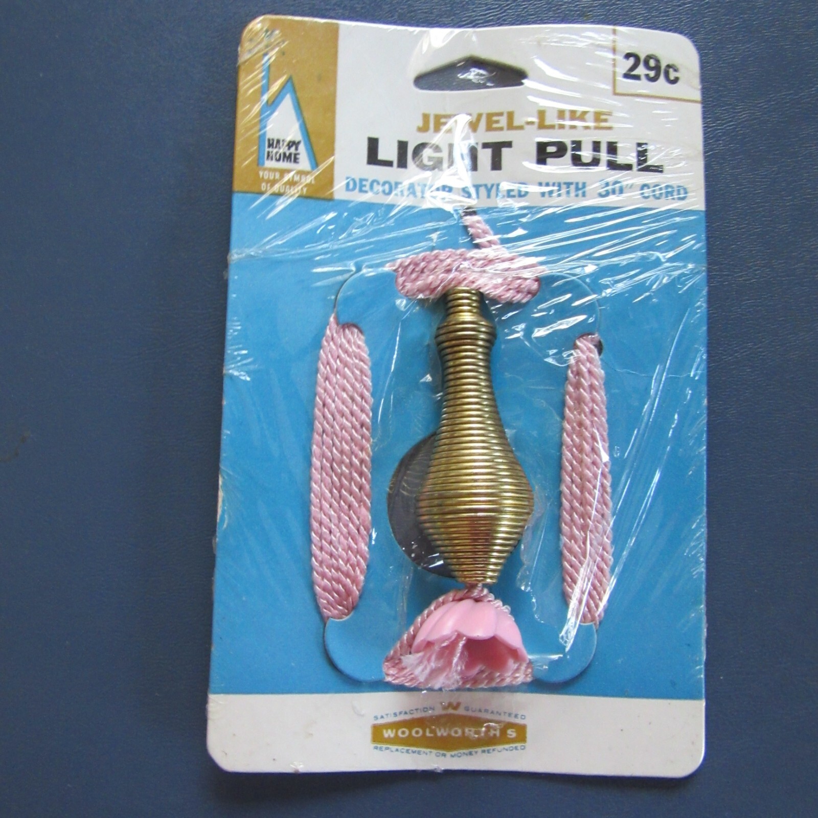 Woolworth's Happy Home Jewel-Like Light Pull new old stock
