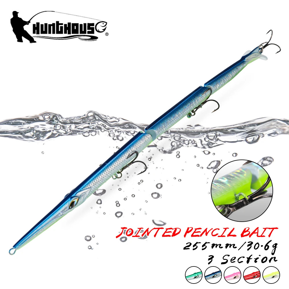 Jointed Pencil Bait 3 Section Fishing Lure 255mm/30.6g Needle Sinking