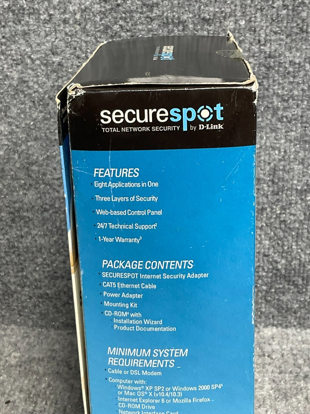 D-Link SecureSpot Internet Security Firewall 4 PC Used