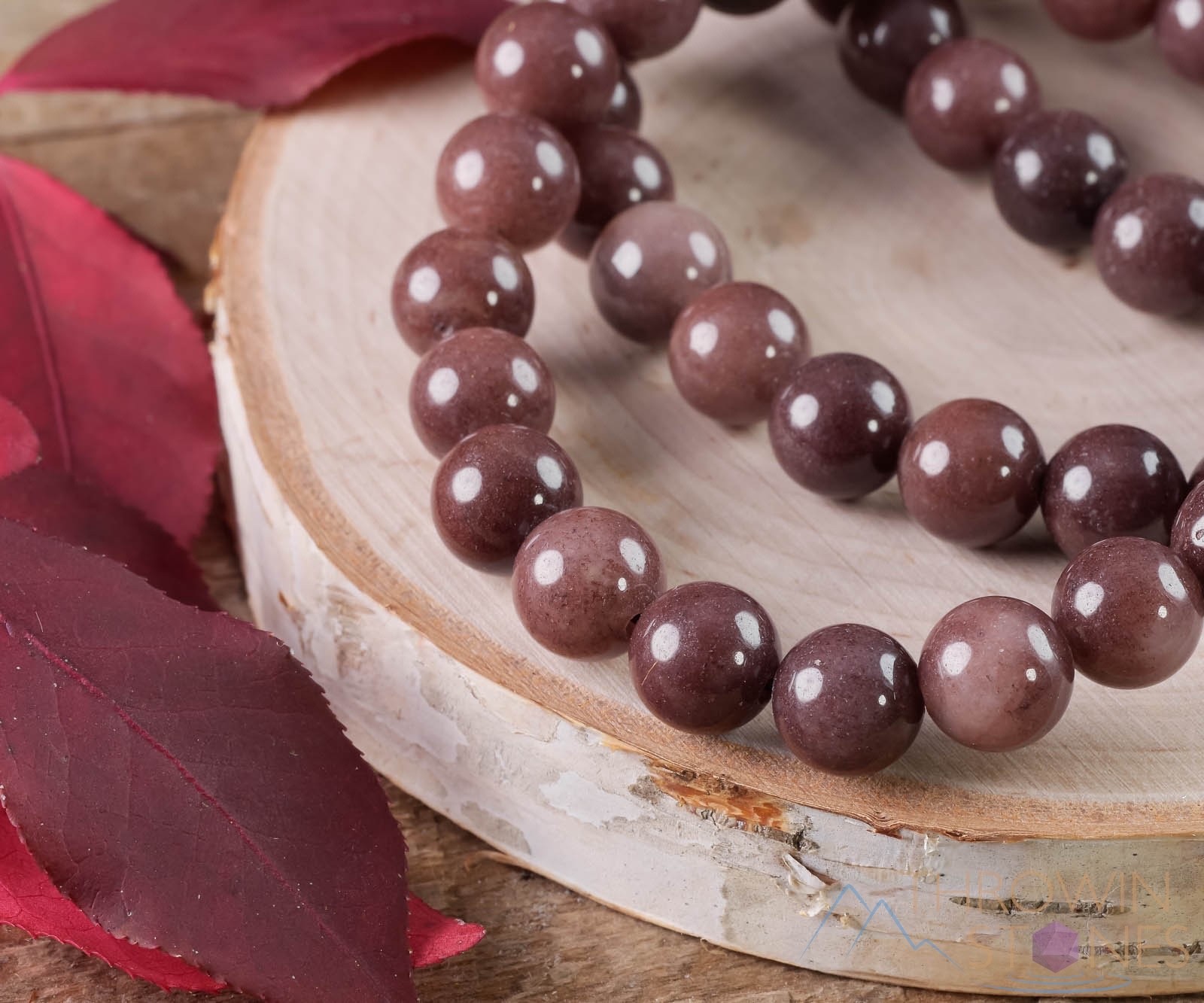 Purple AVENTURINE Crystal Bracelet - Round Beads, Beaded Handmade Jewelry, E0589