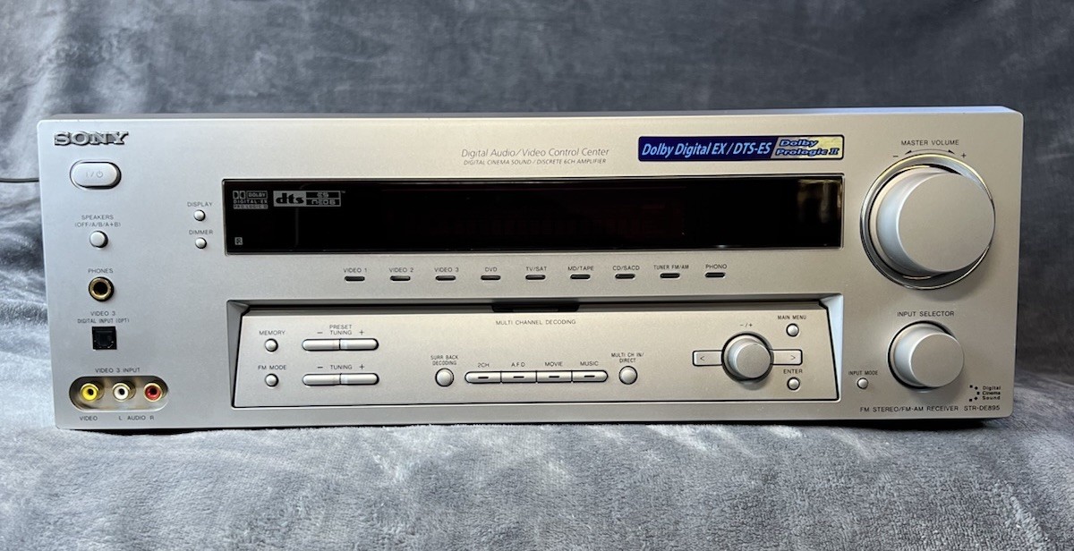 Sony STR-DE895 6.1 Channel Home Theater Surround Sound Receiver Silver Tested