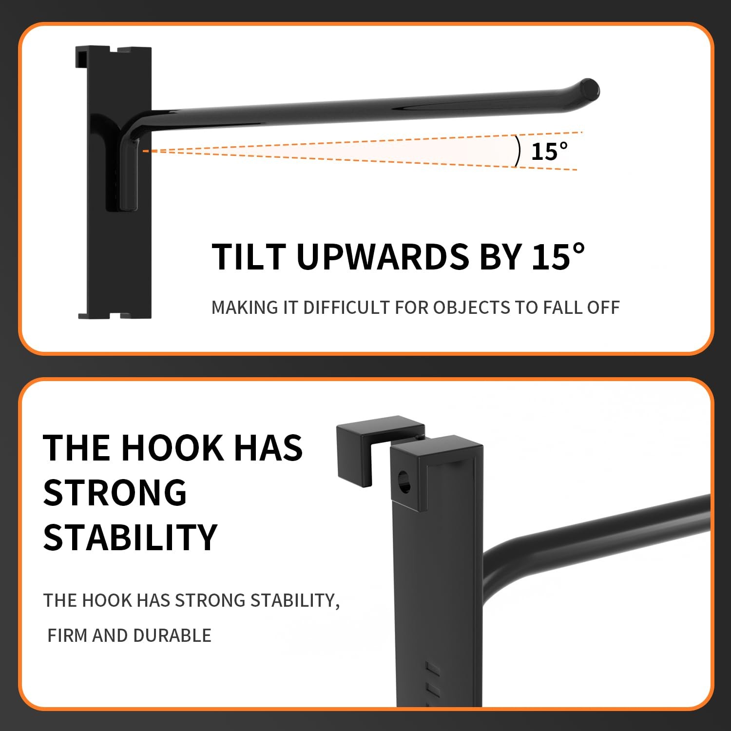 6 Inch Gridwall Hooks Black Display For Grid Wall Panel Retail Store 25 PCS