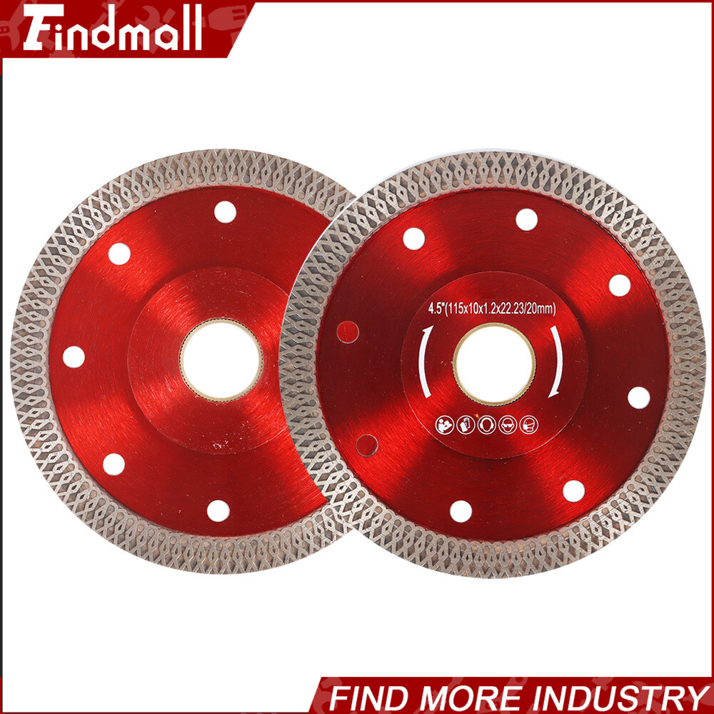 Findmall 2Pack 4.5" Diamond Porcelain Saw Blade Super Thin Ceramic Cutting Discs