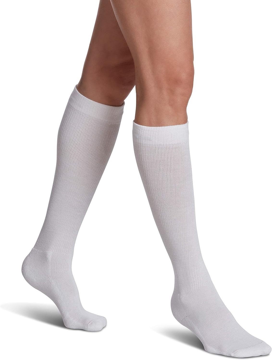SIGVARIS EVERSOFT Diabetic Socks 8-15 White Medium