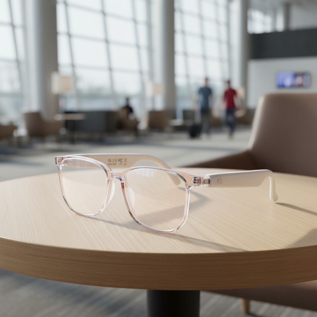 Multi-Functional AI Smart Glasses - Voice Assistant & Audio Playback, Pink