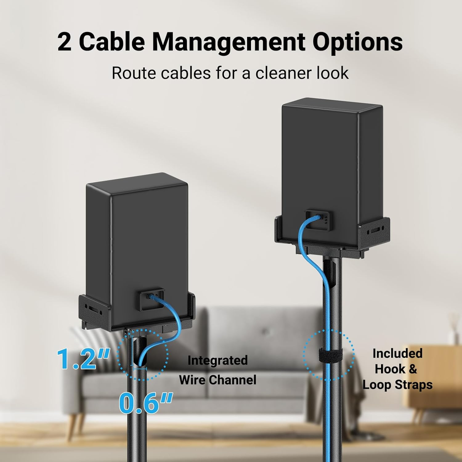 PERLESMITH Universal Speaker Stands for Surround Sound -Height Adjustable Extend