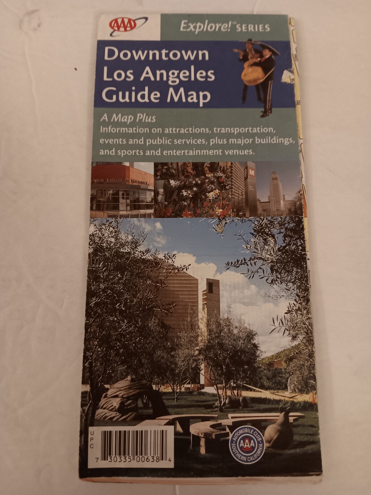 AAA Folded Map Explore! Series Downtown Los Angeles Guide Map 2004 Edition