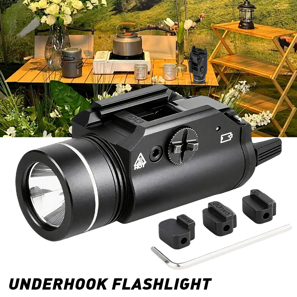 Black Flashlight TLR-1 HL 1000Lumen Rail Mounted Strobing Tactical Weapon Light