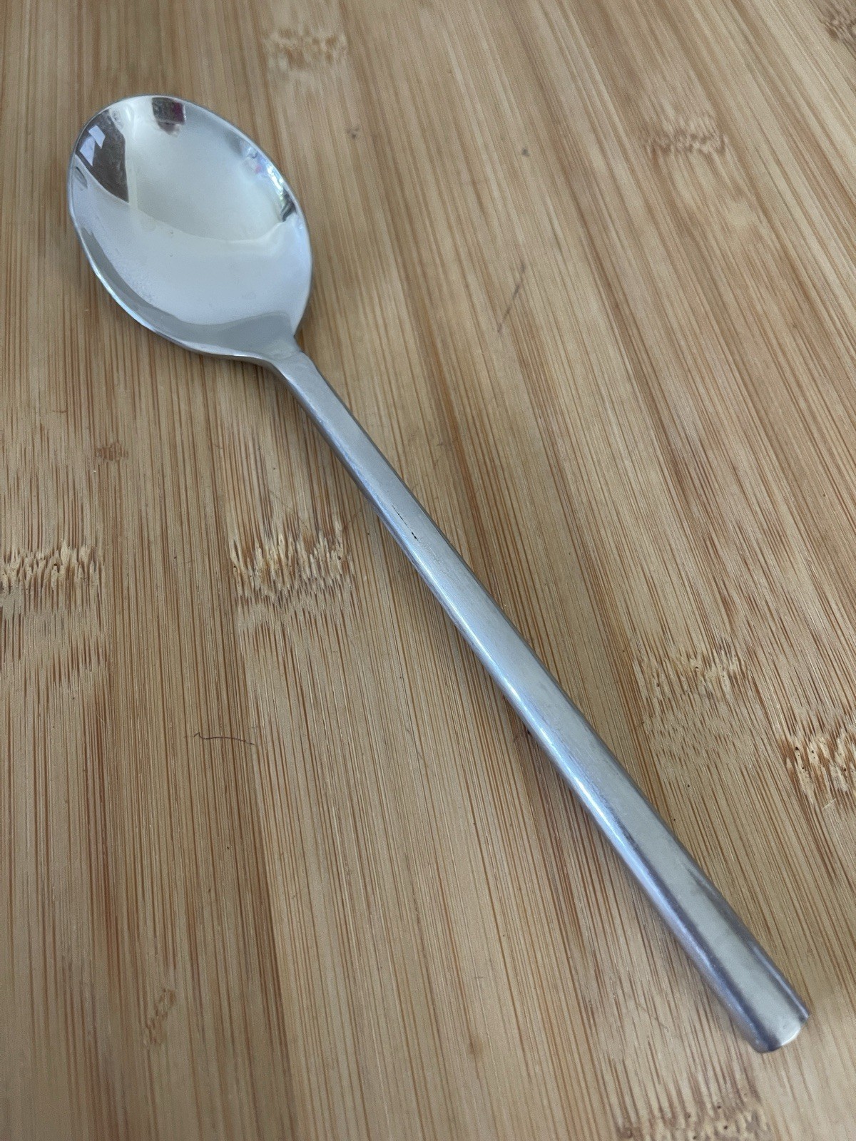 CUBED Handle Forged Satin Stainless PLACE SOUP SPOON 7 5/8”