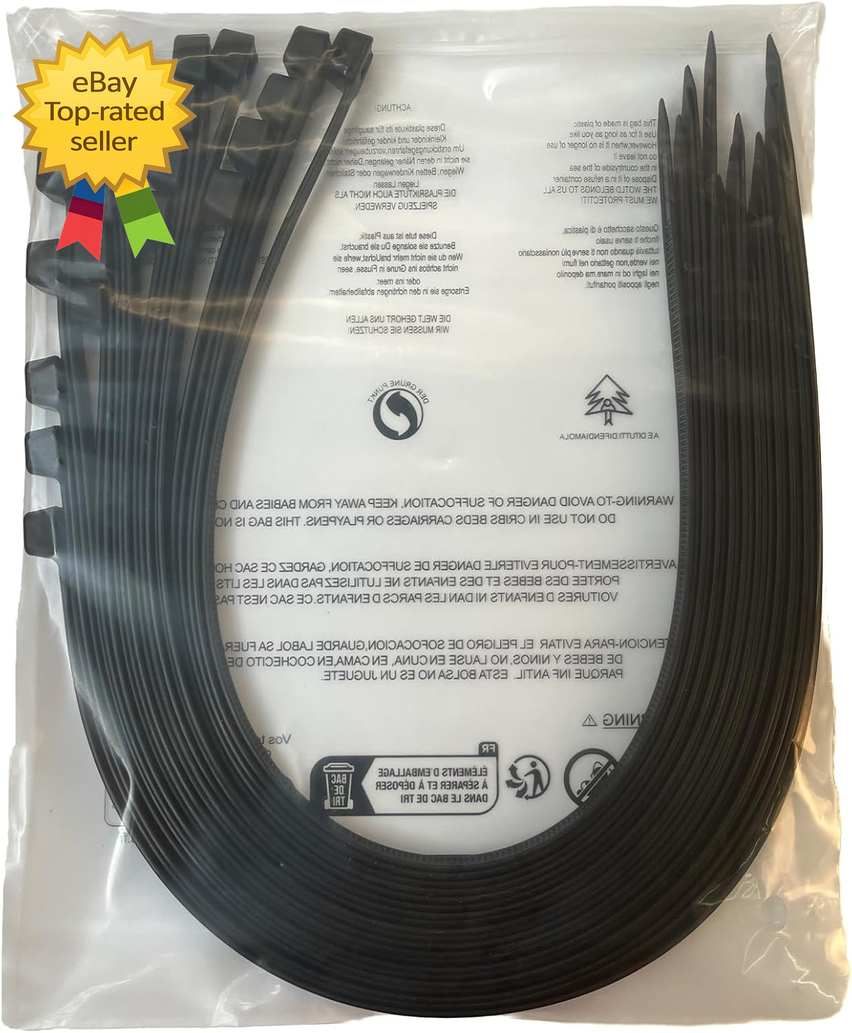 36 Inch Extra Long Zip Ties Heavy Duty Outdoor UV Resistant 175 Pound 12 Pack