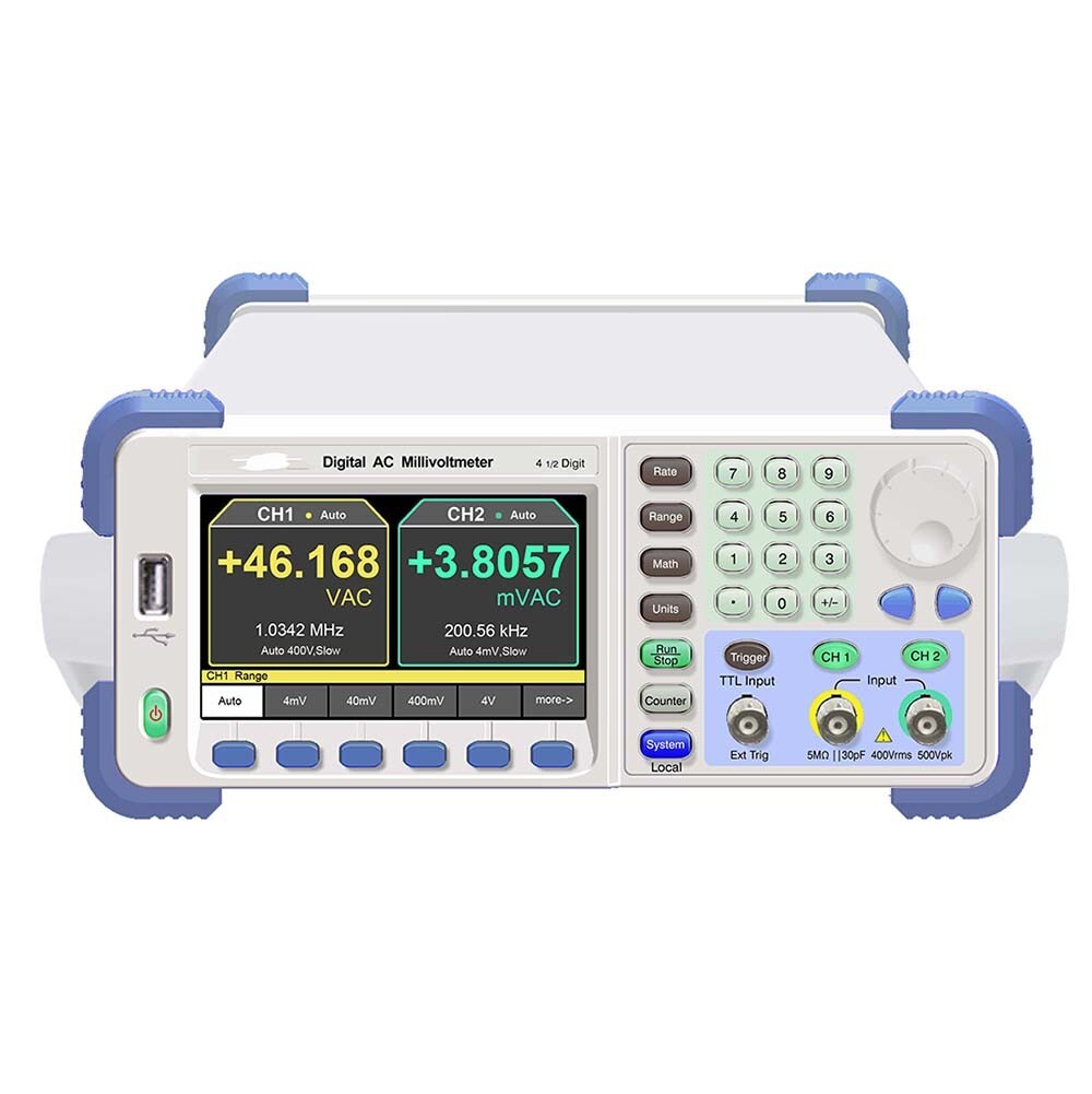 Digital AC Millivoltmeter Millivolt Meter Dual Channel Frequency Range 5Hz~6MHz