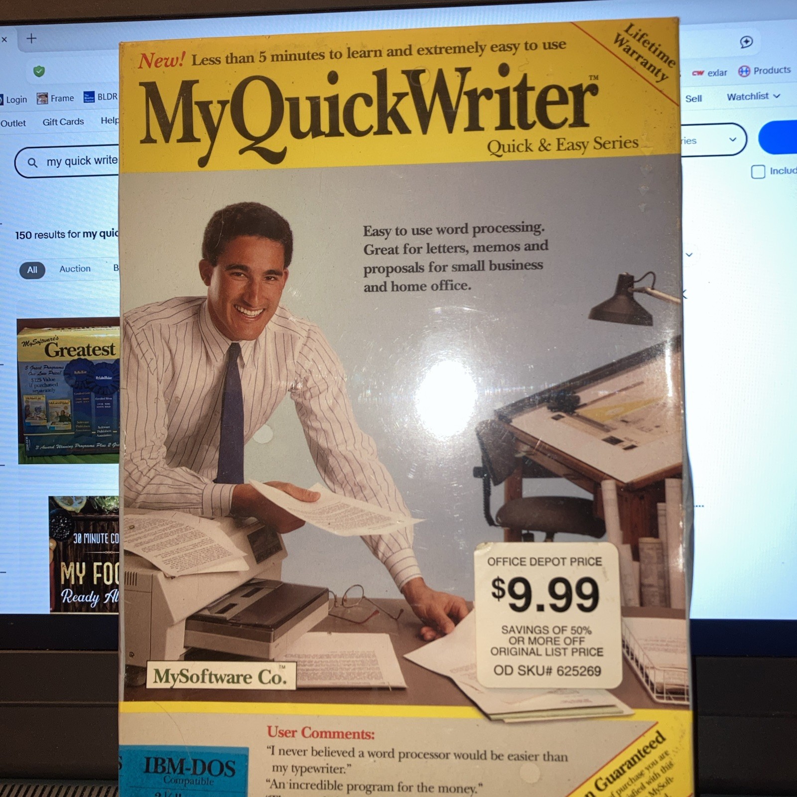 My Quick Writer Msdos Software On 3.5” Floppy New Never Opened