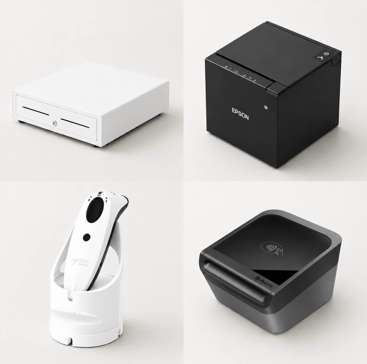 Shopify POS Hardware Bundle Epson Printer Cash Drawer Scanner Card Reader