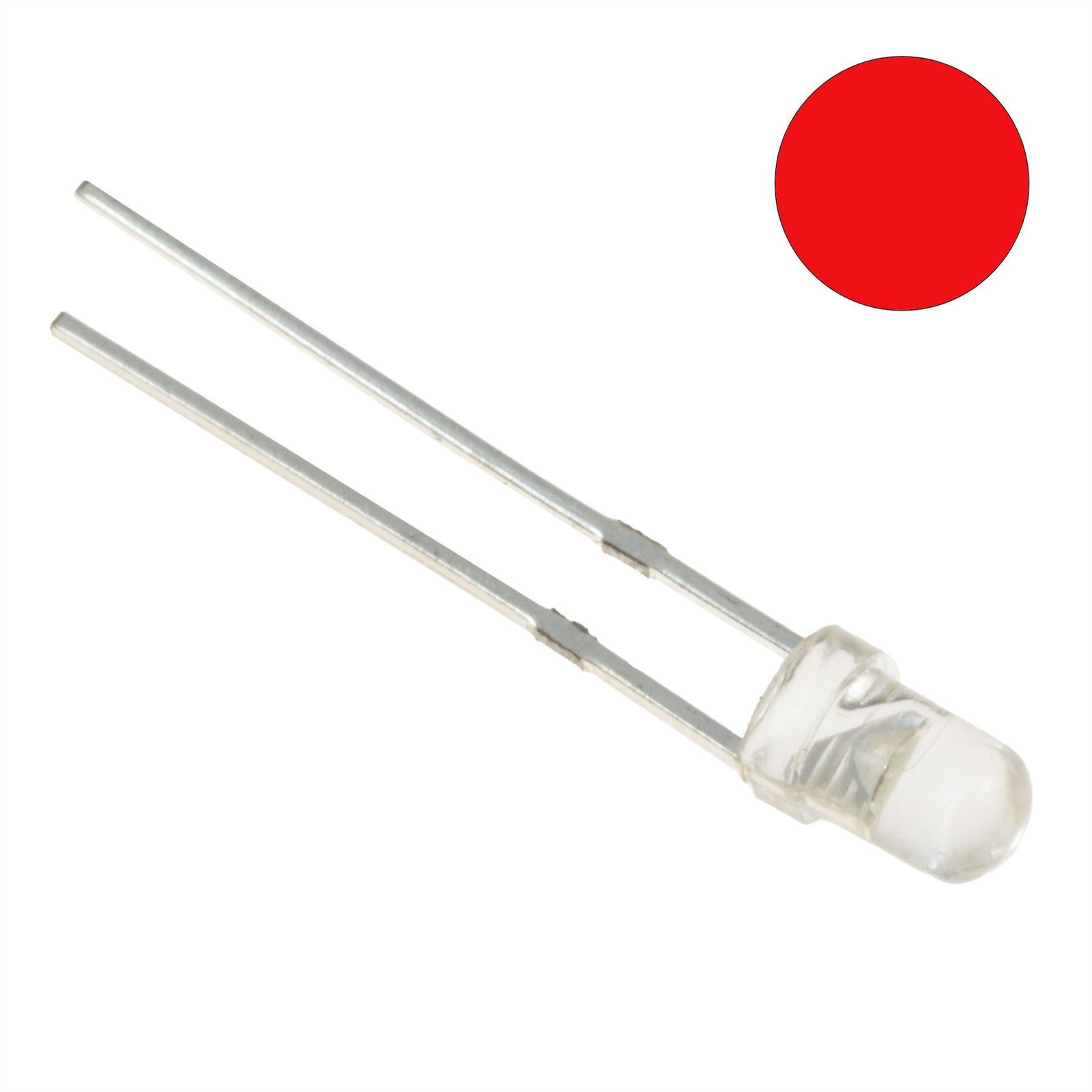 50 x Flashing Red 3mm LED Light Bulb
