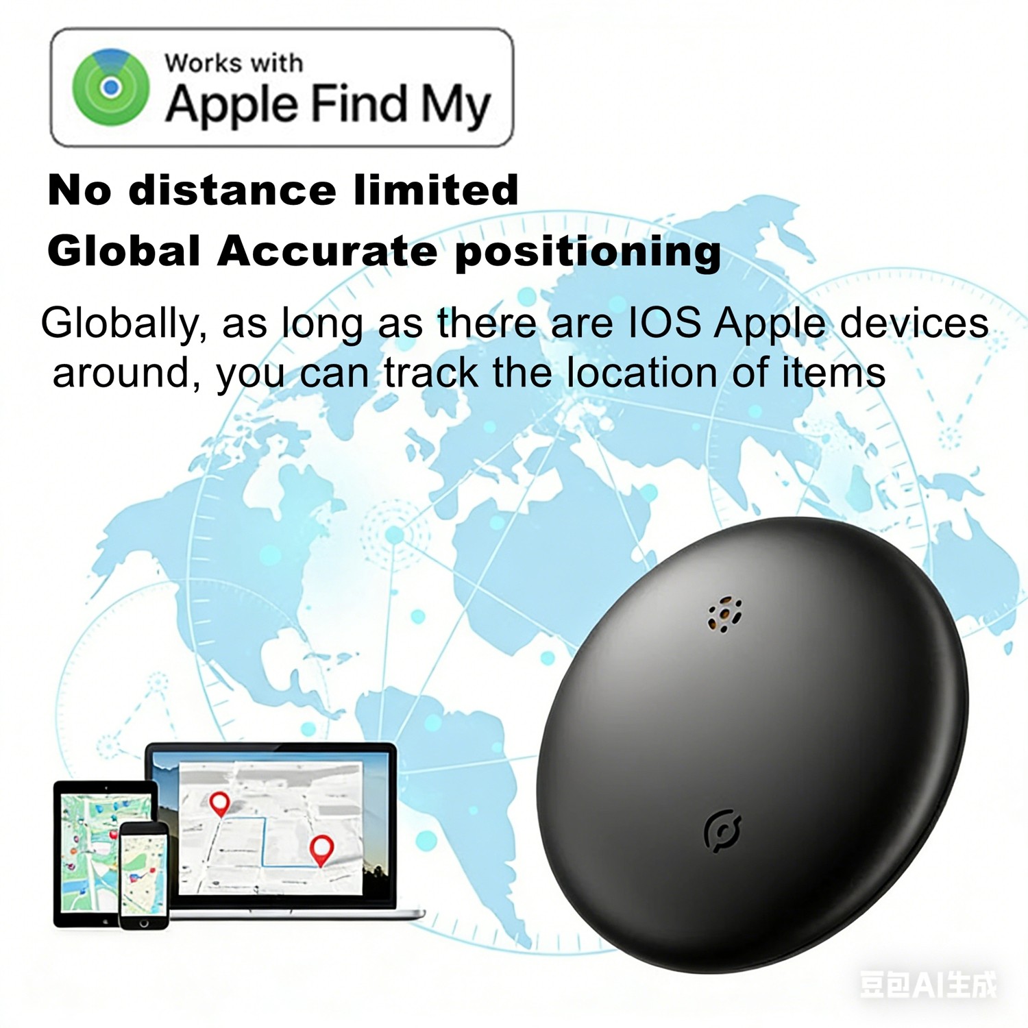 IOS Bluetooth Tracking Device for Car Scooter Bike Compatible with Apple Devices