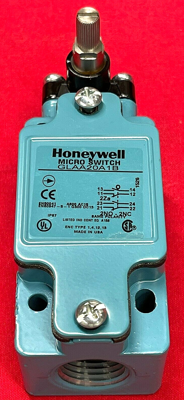 HONEYWELL MICRO SWITCH M/N: GLAA20A1B 600VAC 2NO & 2NC SAME POLARITY