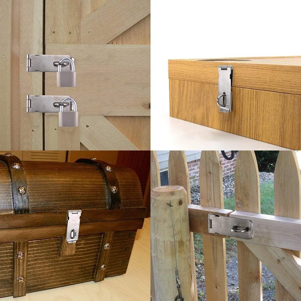 Durable 5-Inch 304 Stainless Steel Hasp Lock - Easy to Install Security Solution