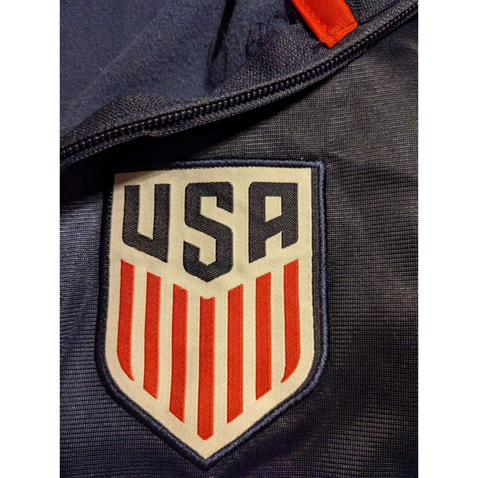 US Soccer National Team: Dark Blue Red Jacket Full Zipper Sz. Small