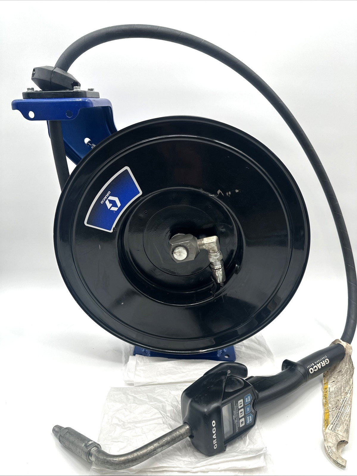 Graco HPM65B Oil Reel 1/2" Hose With 50' Of Length - Includes Graco Oil Gun READ
