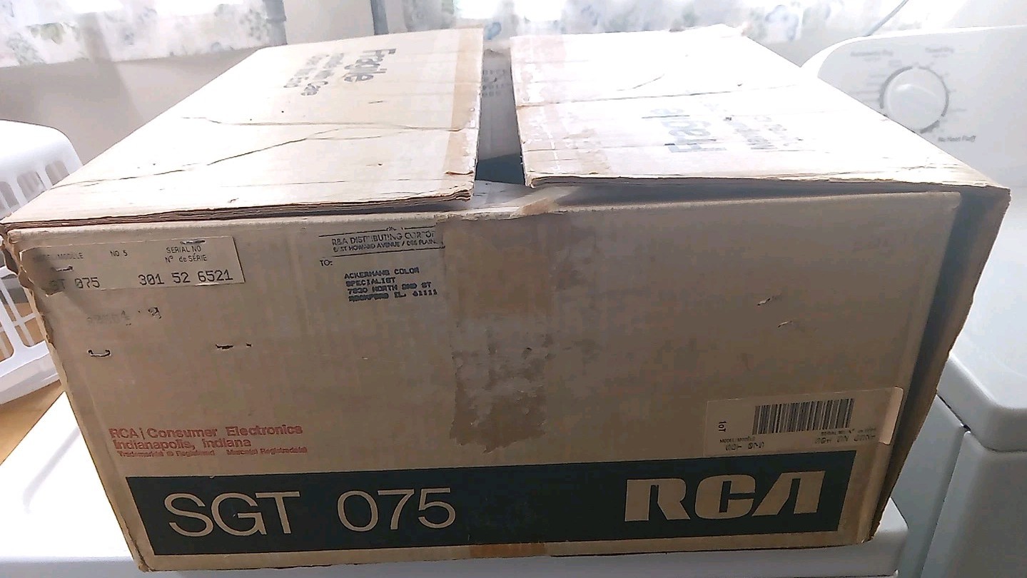 CED Player RCA SelectaVision SGT 075 BOX ONLY