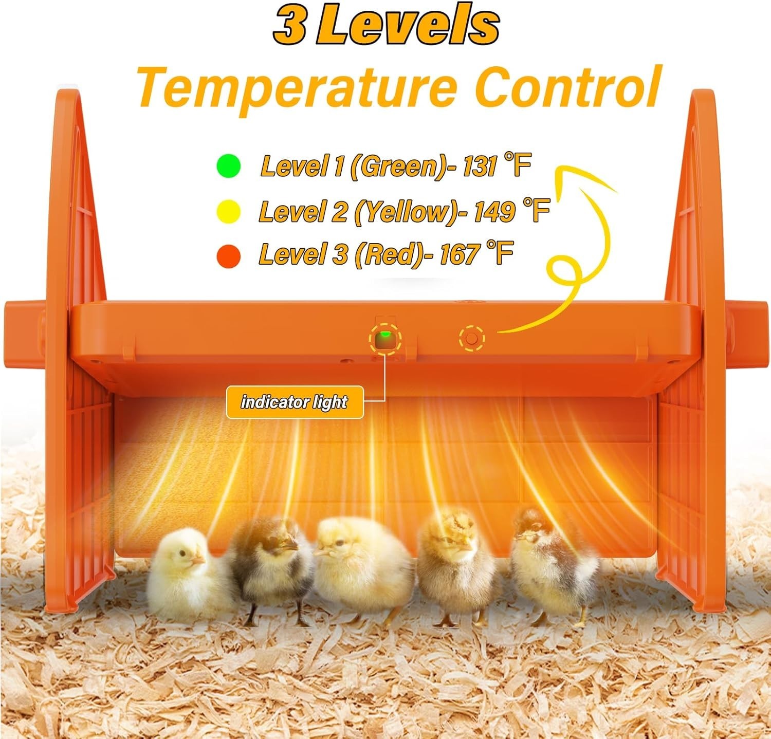 Heating Brooder Plate for Chicks Ducklings, Adjustable 3 Levels Temperature B...