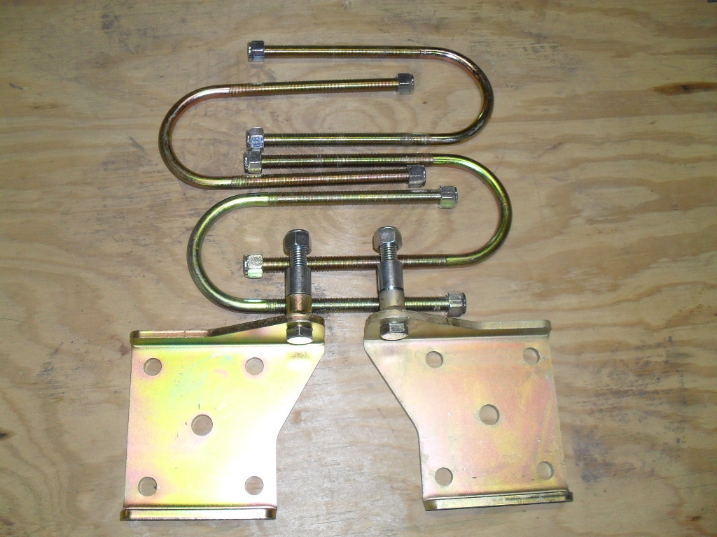 8.75 Shock Plate Leaf Spring Mounts 3" x 3.5" for Mopar 8 3/4" Dana 60 U-Bolts