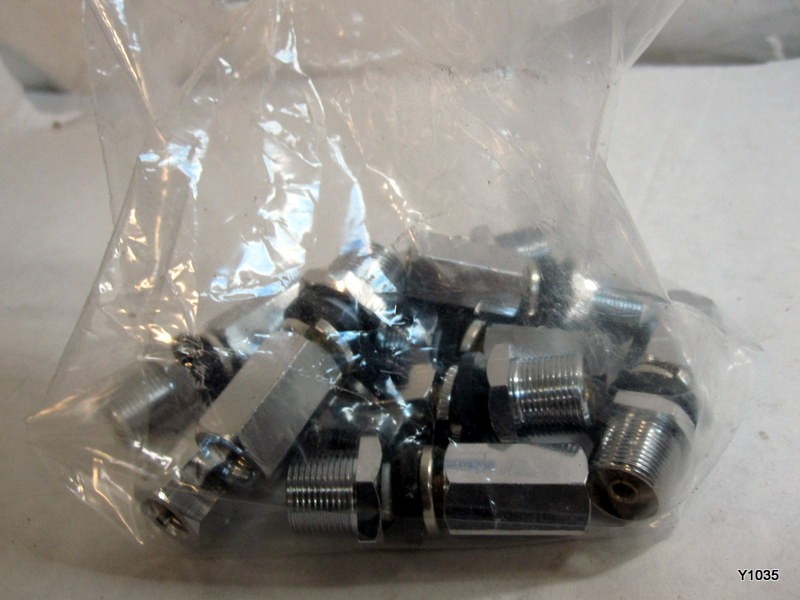 3pc Chrome Plated Brass SO-239 Stud Mount