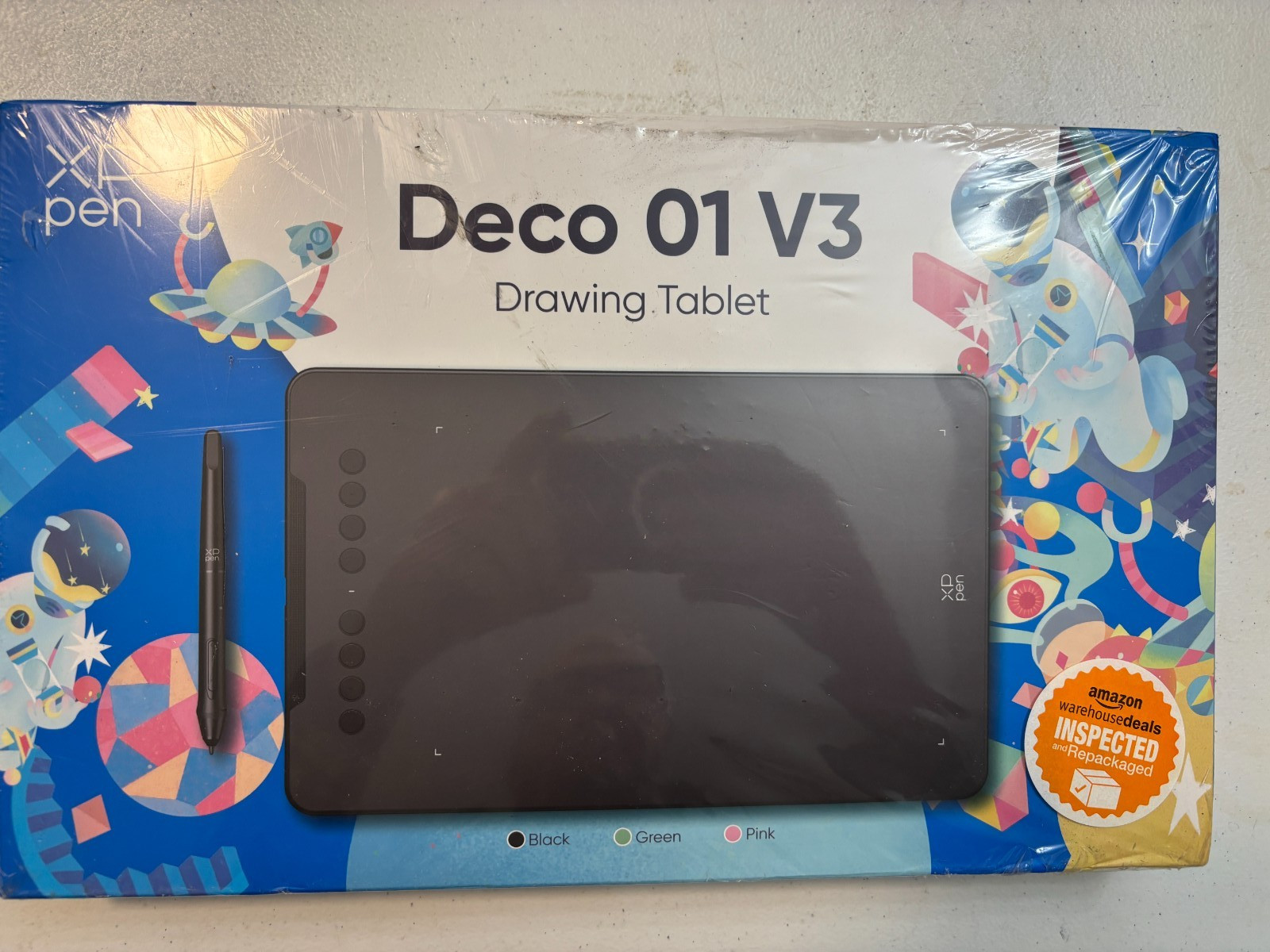 XP-Pen Deco 01 V3 Graphic Drawing Tablet with Battery Free pen Stylus  NEW