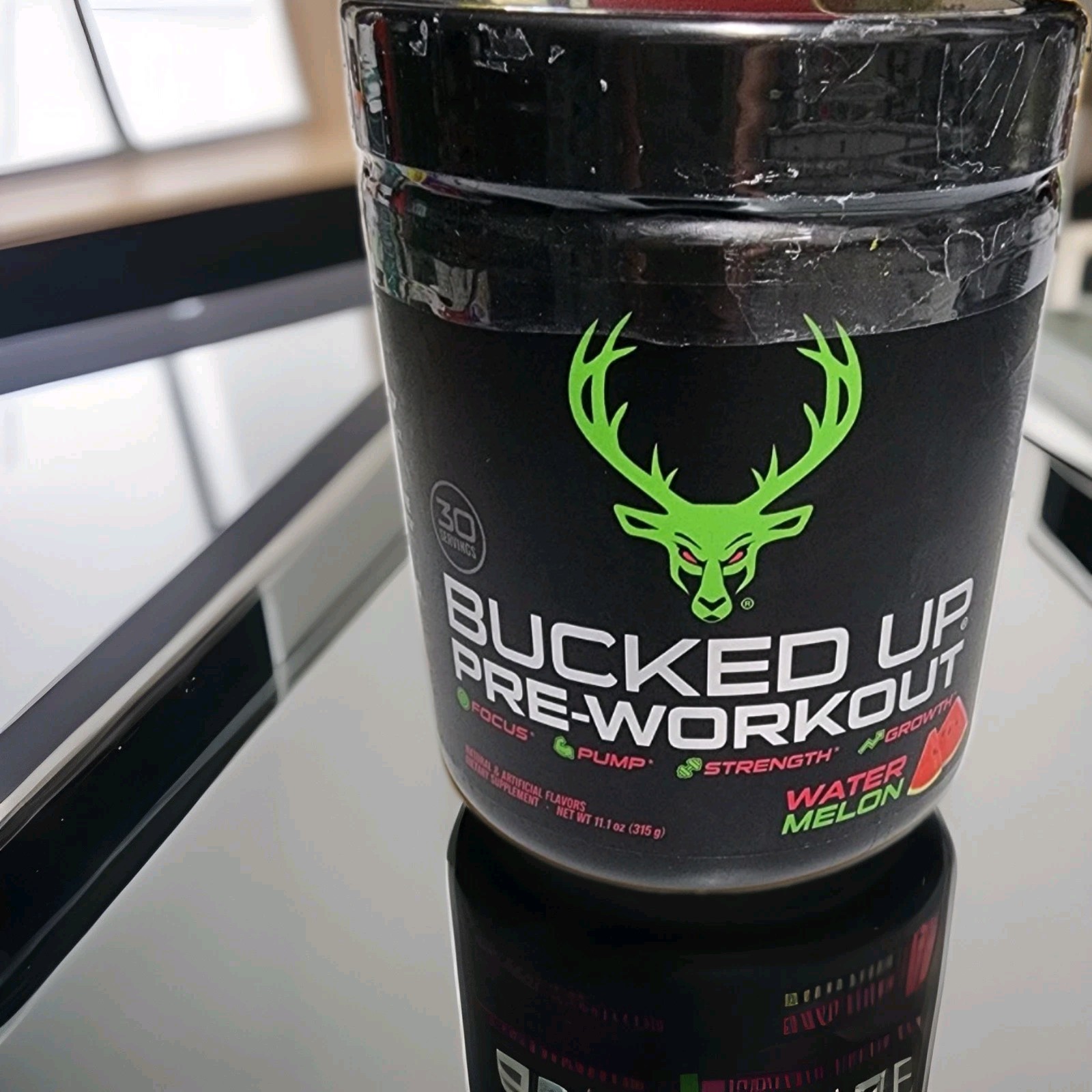 New BUCKED UP  Pre-Workout, 11.1 Oz  Watermelon Powder