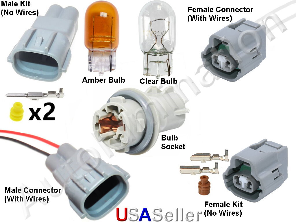 Lexus Scion Toyota Honda Acura Y21A2 Turn Signal Side Marker Tail Lamp Connector