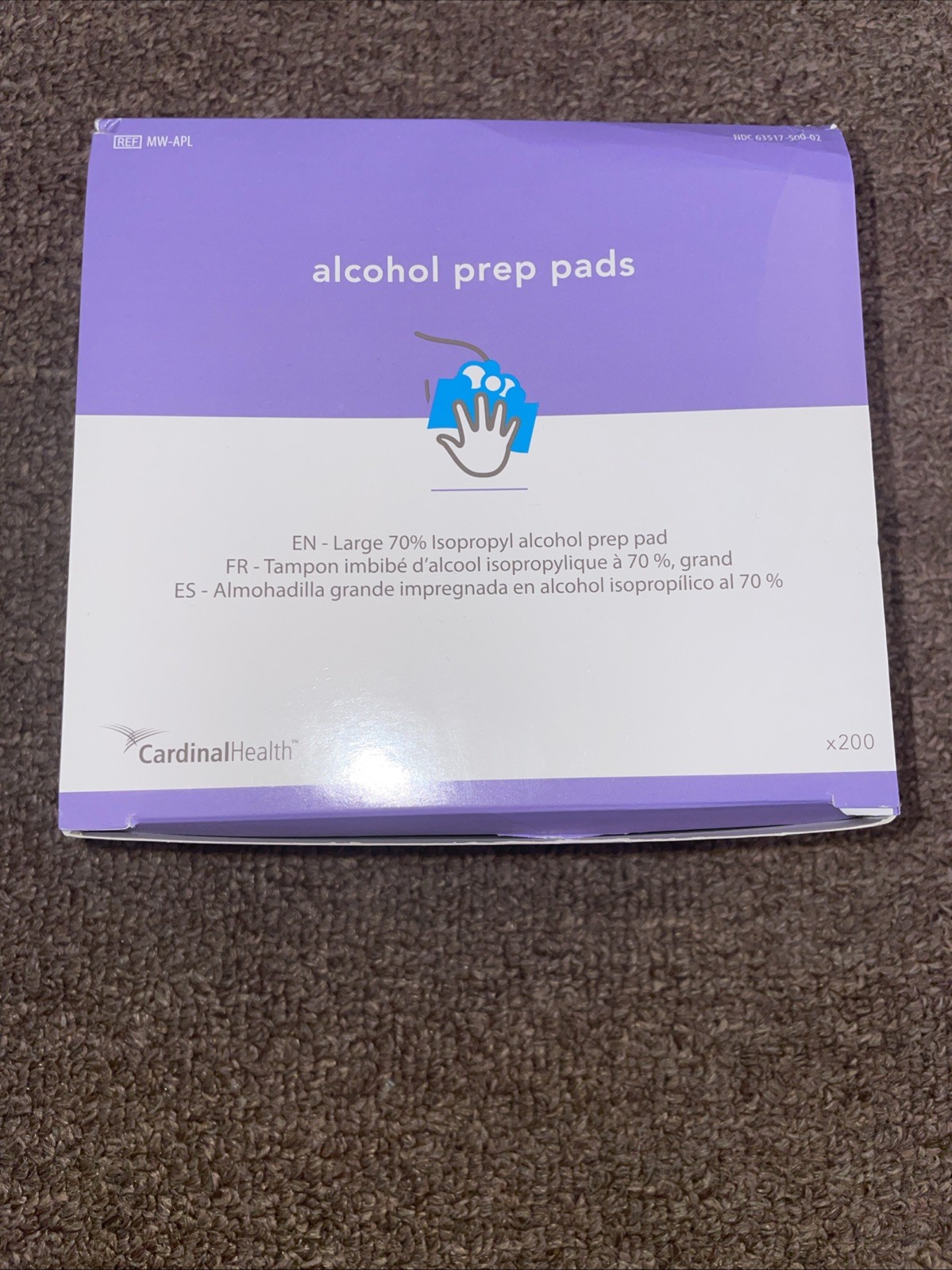 Cardinal Health Sterile Alcohol Wipe 2-Ply Medium 100-Count