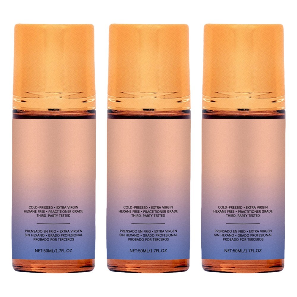 1~3x Organic Golden Castor Oil Roll-On with Rose Quartz for Skin,Hair&Wrinkle