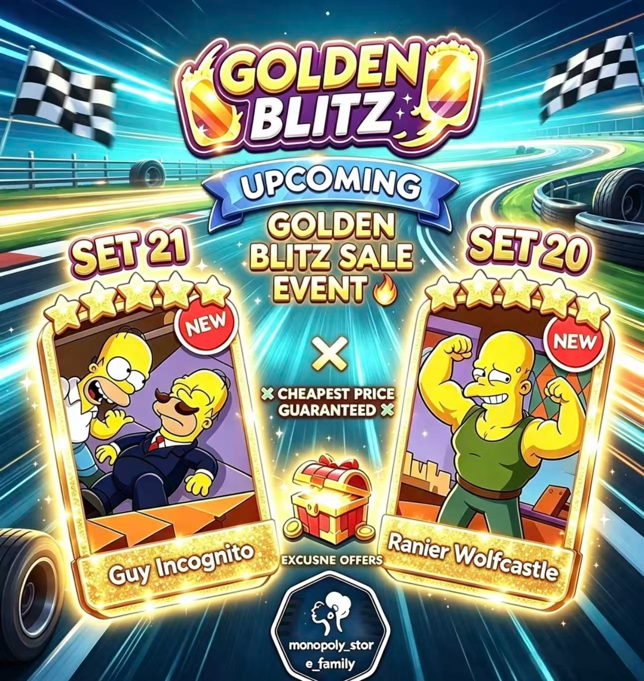 🔥🔥Monopoly Go Golden Blitz Stickers 5⭐ Guy Incognito & 5🌟Rainer Wolfcastle 🔥