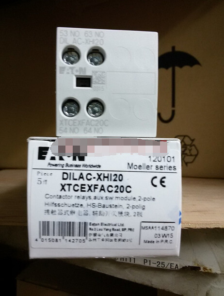 5PCS/1Box Moeller Eaton DILAC-XHI20 DILACXHI20 Auxiliary Contact ,2NO -New #ETN