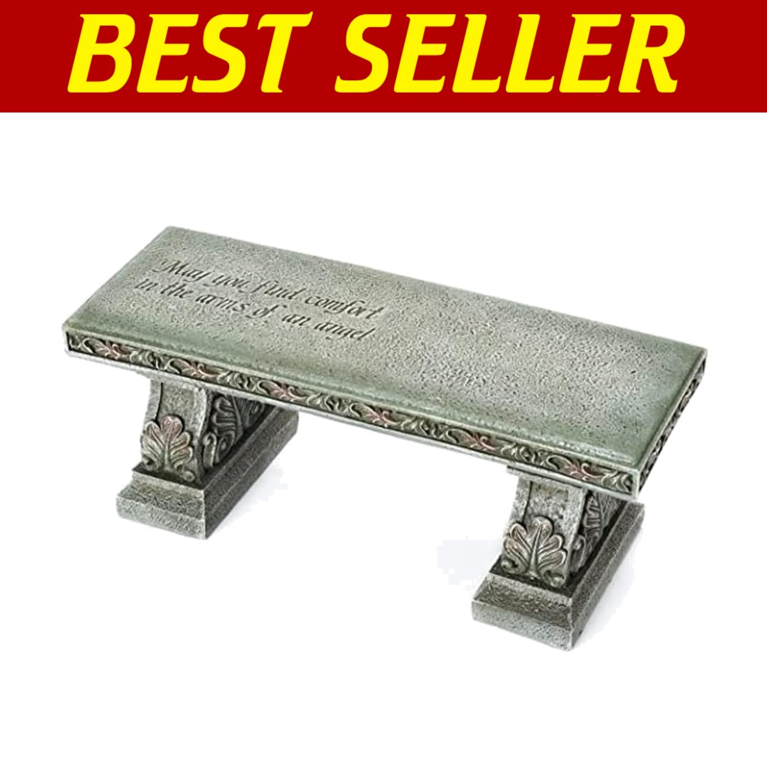 Weather-Resistant Memorial Bench with 'Arms of an Angel' Inscription - 300 lbs
