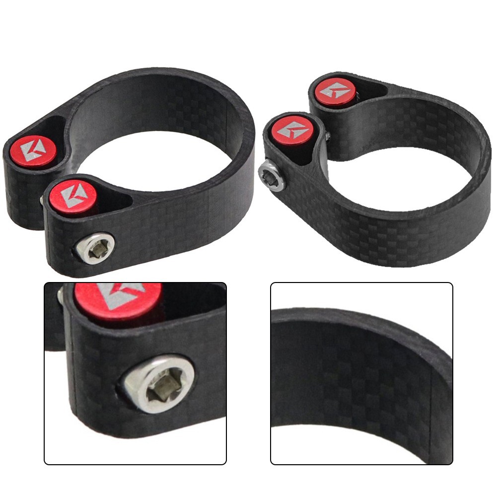 Lightweight Carbon Fiber Seatpost Clamp Lock Buckle for Secure and Stable Fit