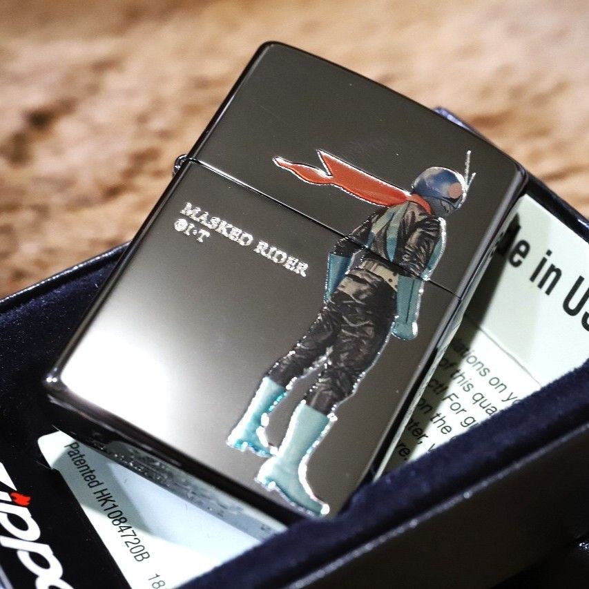 Zippo Kamen Rider No. 1 MASKED RIDER Mirror Black Lighter