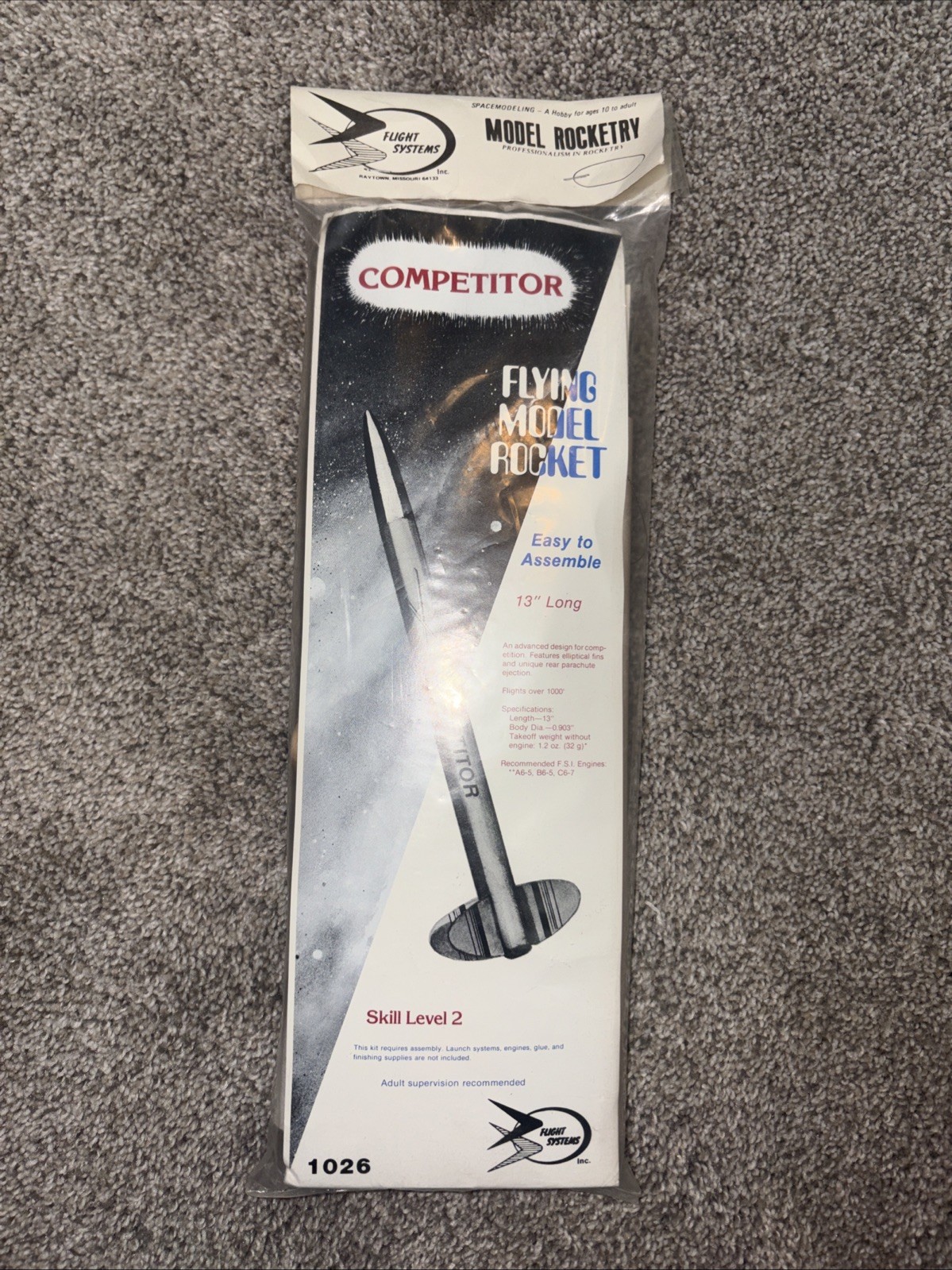 Flight Systems Competitor Vintage Model Rocket