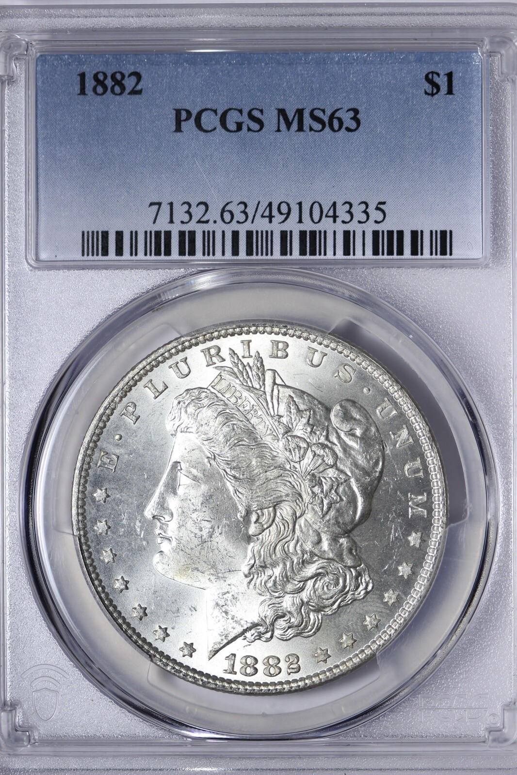 BU 1882 Morgan Silver Dollar PCGS MS63 Better Philly Date QRCAG