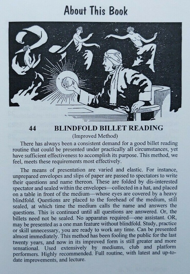Blindfold Message Reading (Robert A. Nelson and B. W. McCarron)